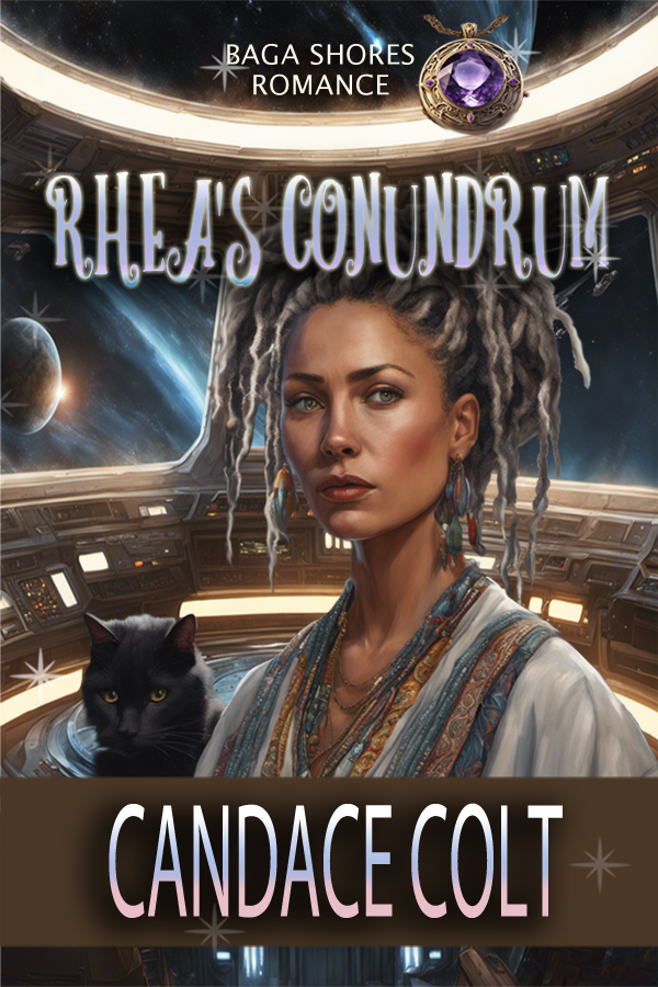 A whimsical comic joyride! RHEA'S CONUNDRUM is the 1st book in the Witch in Space spin off in the Baga Shores Romance series by Candace Colt